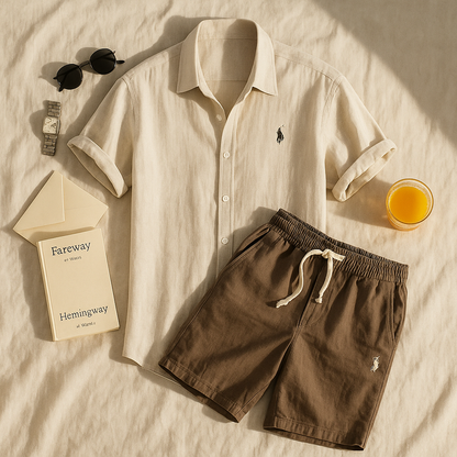 R&L™ Premium Linen Shirt & Shorts Set