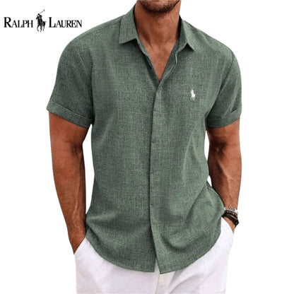 R&L | Pure Linen Short-Sleeve Shirt – Original
