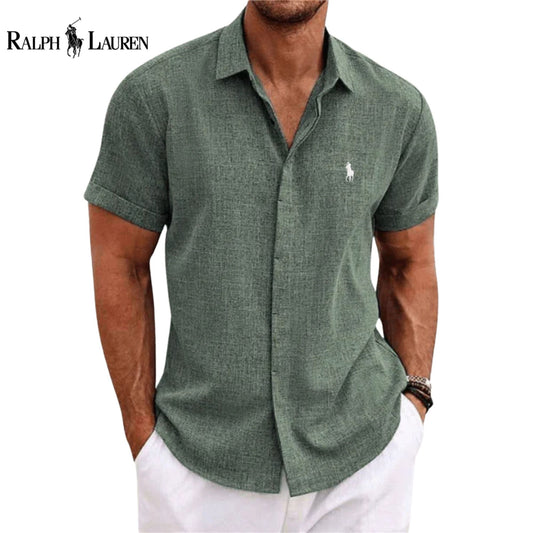 R&L | Pure Linen Short-Sleeve Shirt – Original
