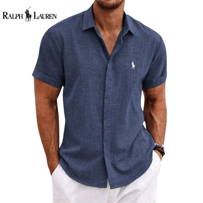 R&L | Pure Linen Short-Sleeve Shirt – Original