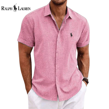 R&L | Pure Linen Short-Sleeve Shirt – Original