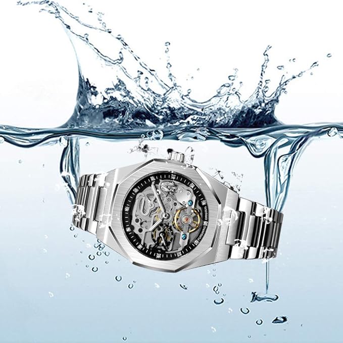 Skeleton Men'S Watch White