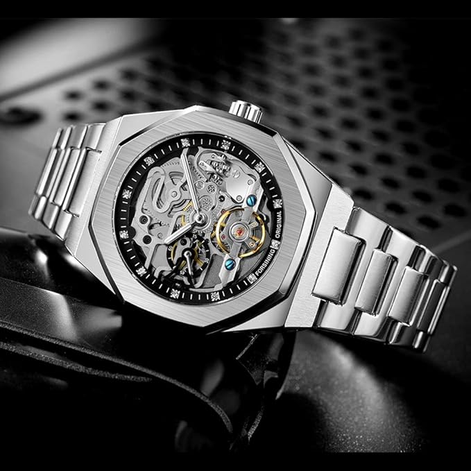 Skeleton Men'S Watch White