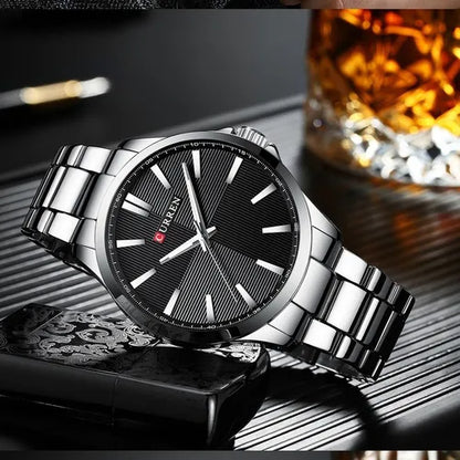 Elvoro Men'S Watch Sil Black