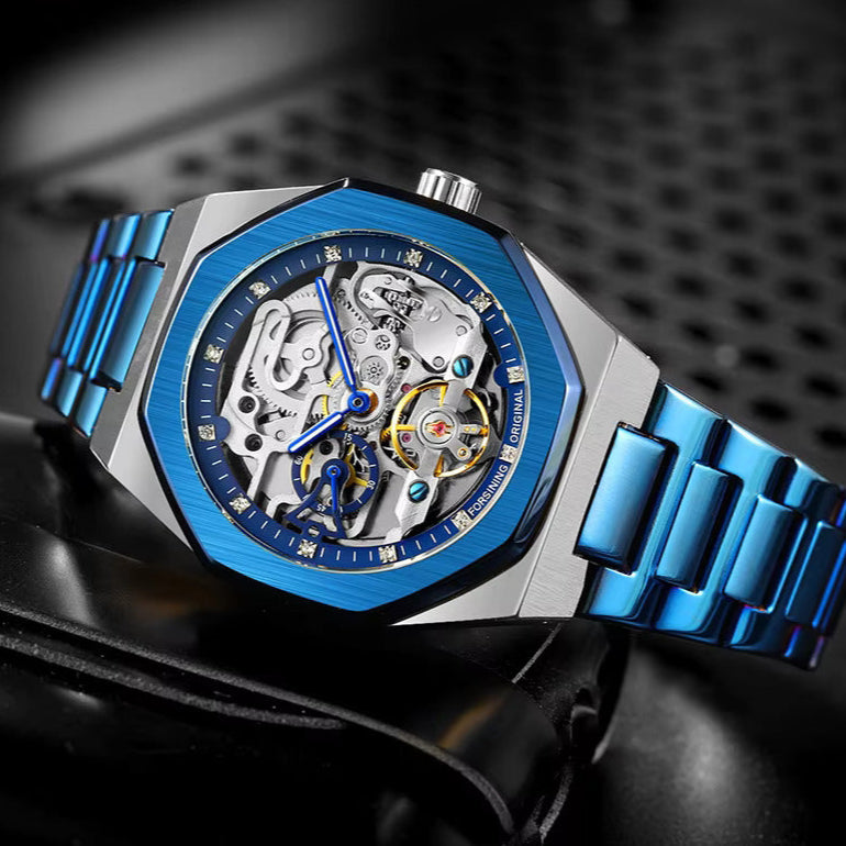 Skeleton Men'S Watch Blue