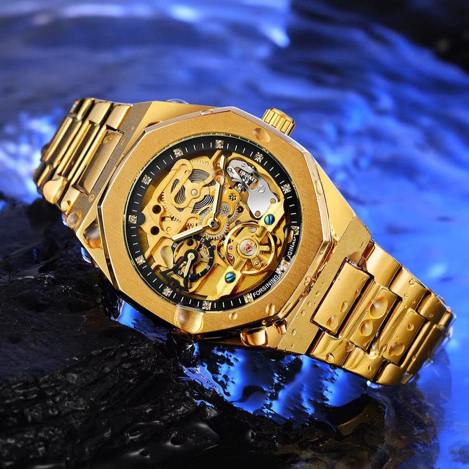 Skeleton Men'S Watch Gold