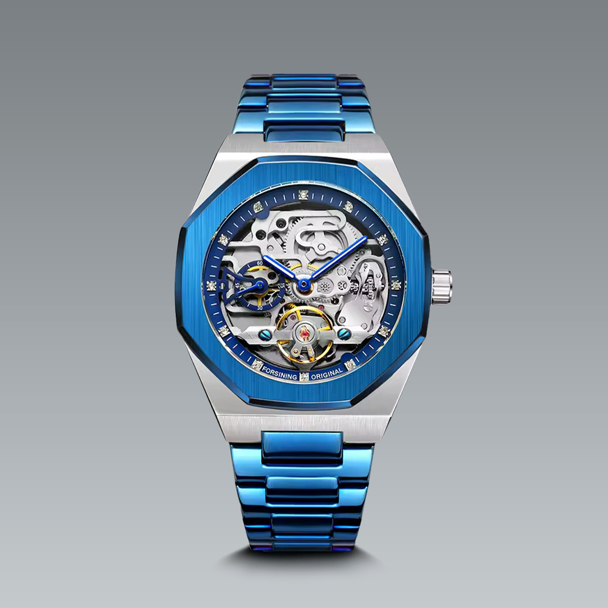 Skeleton Men'S Watch Blue