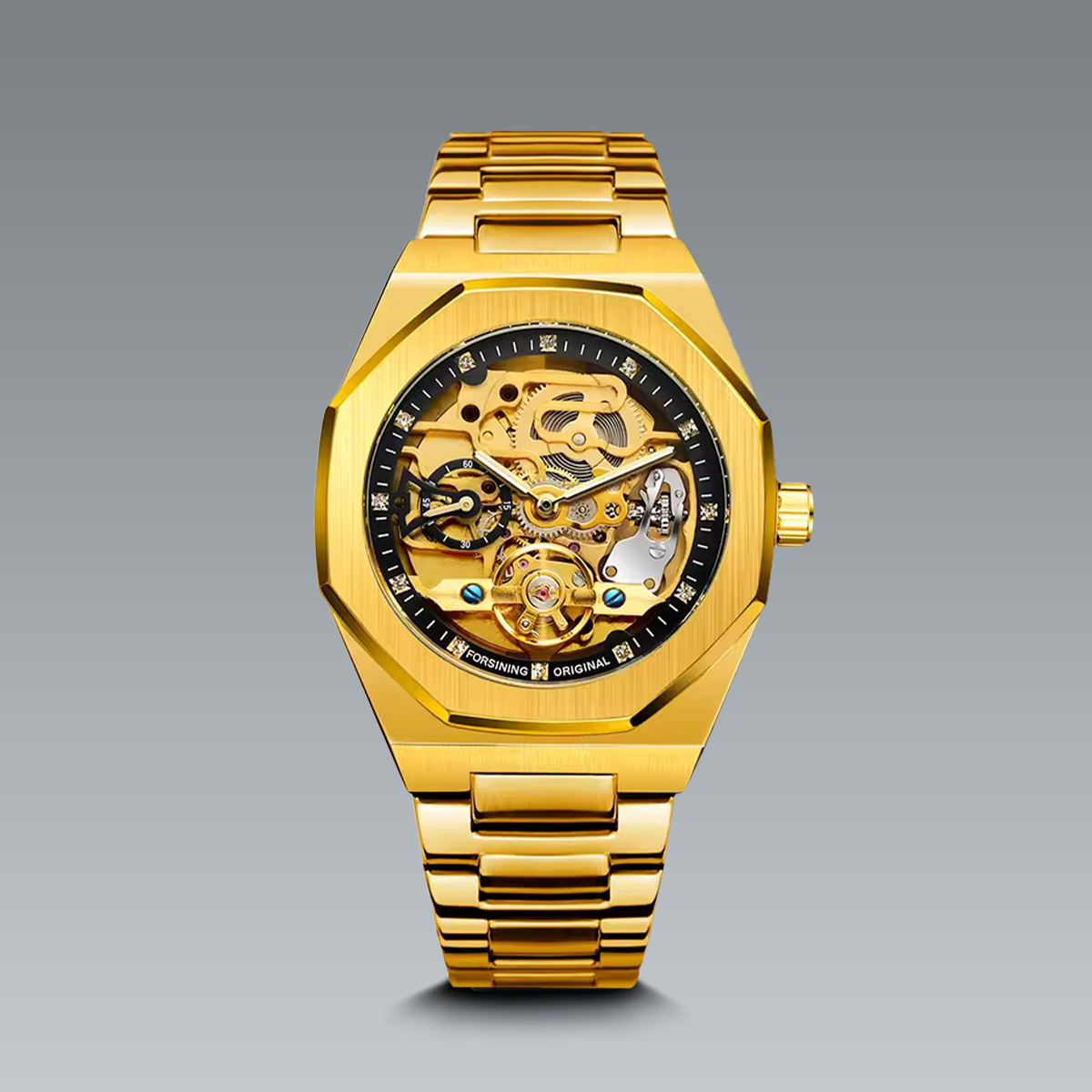 Skeleton Men'S Watch Gold