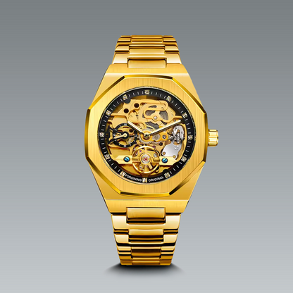 Skeleton Men'S Watch Gold